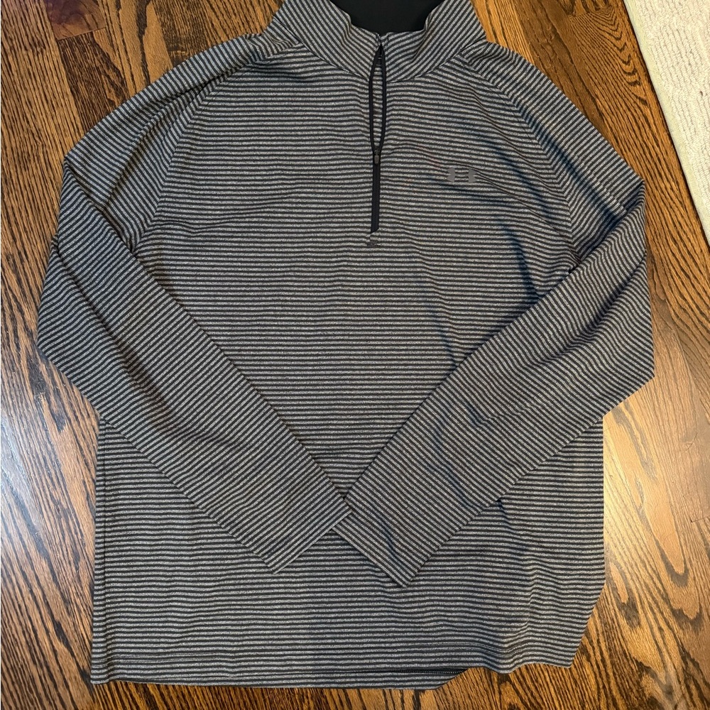 Under Armour Men's Black and Gray Zip-Up Sweater